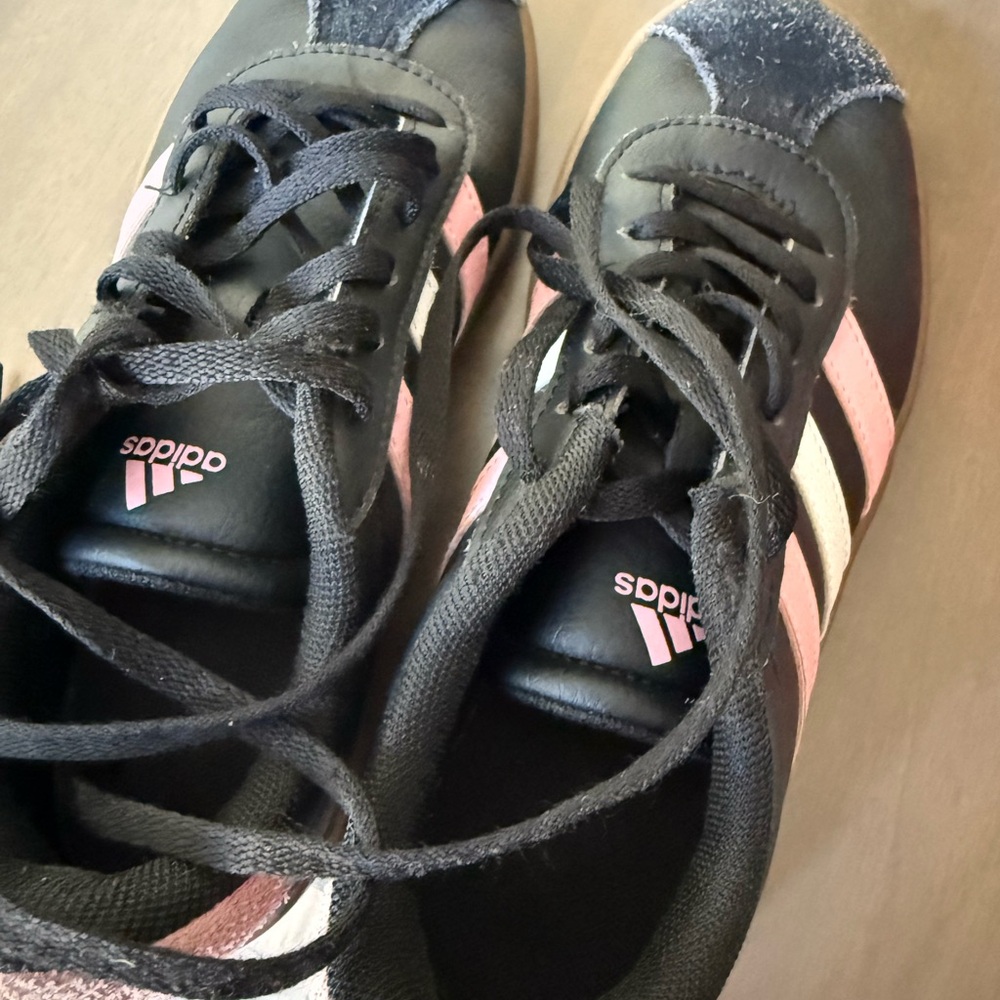 Adidas Black and Pink Athletic Shoes